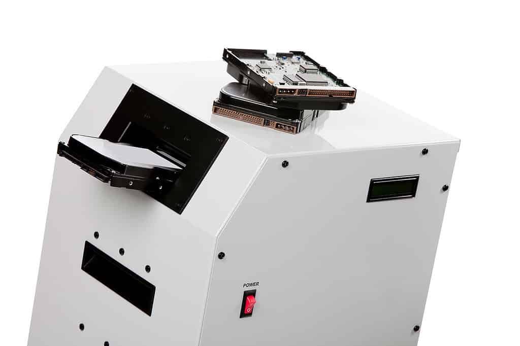 degaussing hard drive machine